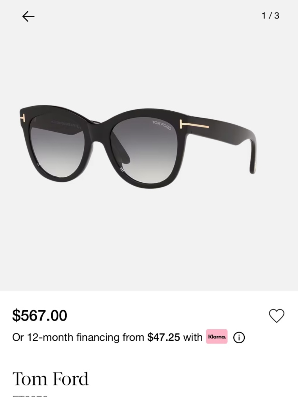 Tom Ford cat eye Sunglasses